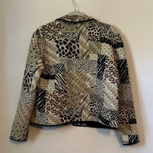Coldwater Creek Animal Print Patchwork Blazer - Picture 4 of 4